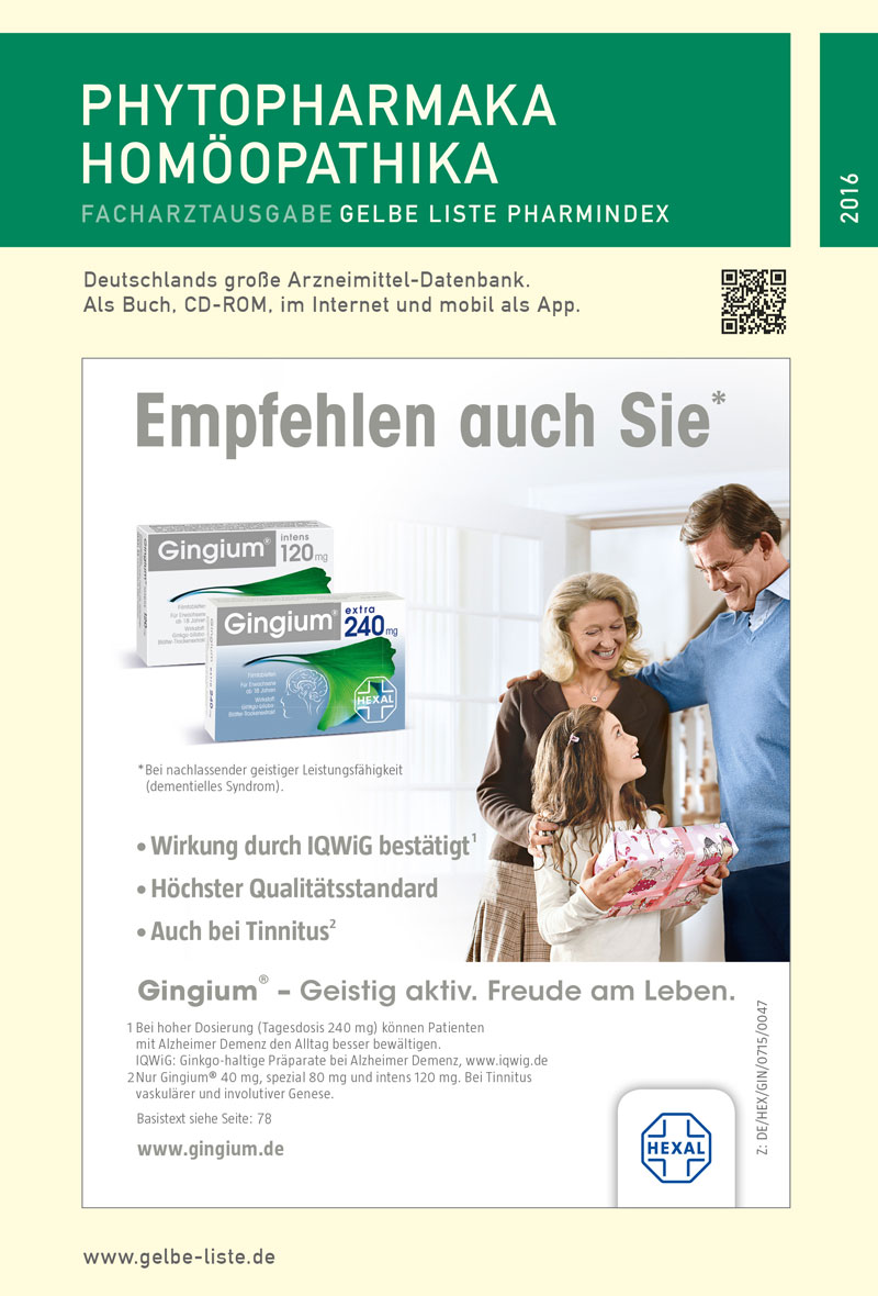Gelbe Liste Phytopharmaka und Homöopathika Gelbe Liste Phytopharmaka und Homöopathika